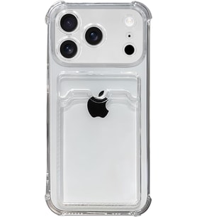 Teknomoda Apple iPhone 17 PRO Kılıf Kartlıklı Anti Şok Korumalı Şeffaf Silikon Şeffaf Açık
