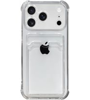 Teknomoda Apple iPhone 17 PRO Kılıf Kartlıklı Anti Şok Korumalı Şeffaf Silikon Şeffaf Açık