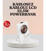 Kablosuz Ve Kablolu Şarj Destekli Taşınabilir Powerbank
