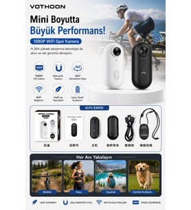 Mini WIFI Aksiyon Kamerası 1080P Taşınabilir Vücut Kamerası Giyilebilir Video Kaydedici Siyah