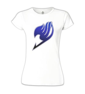 Fairy Tail - Logo Beyaz Bayan Tshirt