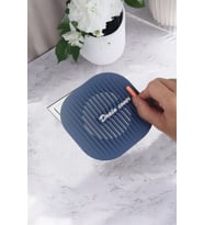 Süzgeçli Lavabo Gider Koruyucu Silikon Saç ve Kir Tutucu Gider Süzgeci Mat Gri 11,5x11,5 cm