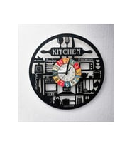 bilge Tasarım kitchen ( mutfak ) Duvar Saati 40 x 40 CM (Karışık)
