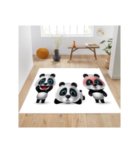Rovigo Home Dijital Baskı Yıkanabilir Kaymaz Taban Salon Halısı RVG1890-SD258 (Beyaz)