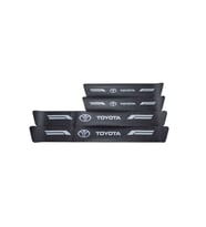 Toyota Logolu Karbon Kapı Eşiği Koruyucu Bant Folyo 4'lü Set