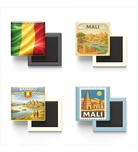 Buzdolap Magnetleri - Mali Bamako - 4'lü Set Magneti