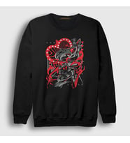 Presmono Unisex Siyah Angel Dust Helluva Hazbin Hotel Sweatshirt