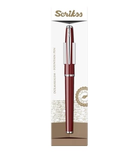 SCRIKSS 33 DOLMA KALEM ŞEFFAF KUTULU BORDO