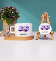 Bilgisayar Mühendisi Tasarımlı Kişiye Özel Bilgisayar Mühendisi Ahşap Altlıklı Fincan ve Anahtarlık Hediye Seti