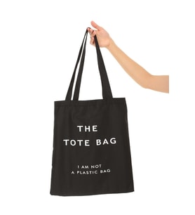 Siyah Bez Çanta The Tote Bag Baskılı 