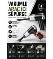 Araç İçi Süpürge Filtreli Şarjlı Süpürge Vakumlu Yıkanabilir