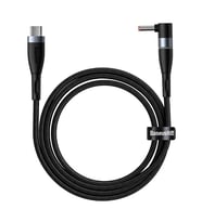 Baseus Zinc Manyetik Type-C to DC Round (40x17mm) Lenovo Laptop Şarj Kablosu 100W 2 - GLST2327-725 (Siyah)
