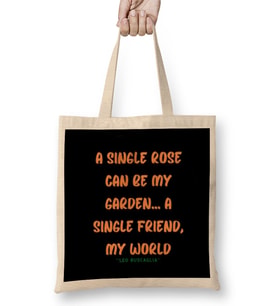 Friendship Quotes Gift Leo Buscaglia Bez Çanta Uzun Saplı