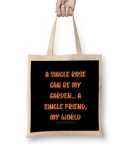 Friendship Quotes Gift Leo Buscaglia Bez Çanta Uzun Saplı