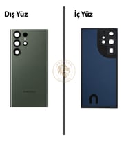 Samsung S23 Ultra Yeşil Arka Pil Kapağı Batarya Kapağı Lazer Kesim Back Cover