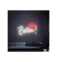 Botox! Yazılı Dudak Figürlü Neon Tabela