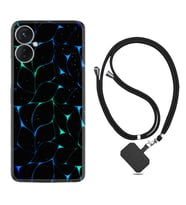 Tecno Spark 9T Kılıf Silikon Boyun Askılı İpli Desenli Silikon Naif Çizgiler 1680