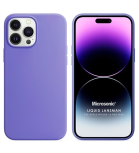 Microsonic Apple iPhone 14 Pro Max Kılıf Liquid Lansman Silikon Lila