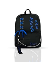 Laptop Bölmeli Okul Çantası Siyah Mavi 1141 (STD)