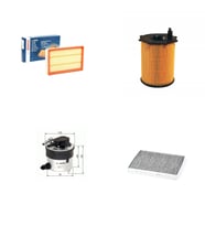 Bosch Filtre Bakım Seti Volvo S40 II 1.6 D 109 Beygir Dizel 2004-2007 Hava + Yağ F + Yakıt F. + Polen Sardes