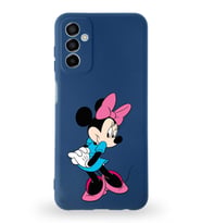 Samsung Galaxy M13 Uyumlu Lansman Kılıf Altı Kapalı İçi Kadife  Minnie Mouse-F Tasarımlı  Kapak (Şeffaf)
