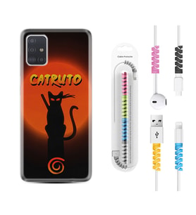 Samsung a71 A72 A73 A7 A9 2018 C7 C9 Kılıf Kablo Koruma Spiral Silikon Catrudo 1679