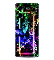 Tecno Pova 5 Kılıf Silikon Desen Özel Seri Butterfly Neon 1684