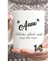 Stüdyo 14 Annler Günü Kişiye Özel Tasarlanabilir Kupa Mug - Resim + Yazı   - Anneler Günü Hediyesi
