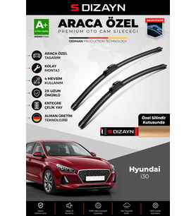S-Dizayn Hyundai i30 Ön Cam Silecek Seti 2017 Üzeri Premium Araca Özel 65-40 Cm A+ Kalite