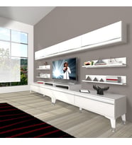 Decoraktiv Ekoflex 360Y Mdf Silver Tv Ünitesi Tv Sehpası - Parlak Beyaz