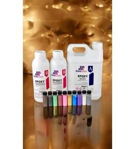Ultra Şeffaf Epoksi Reçine 6 Kg Pigment Seti 10x15 Ml Hobi Sanat Ahşap Magnet Yapımı Için