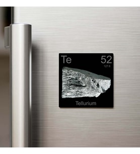 Tellurium (Tellür) Elementi – Buzdolap Magneti – 9x9 cm