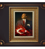 ÖZEL SERİ ALTIN VARAKLI ATATÜRK TABLO S1012