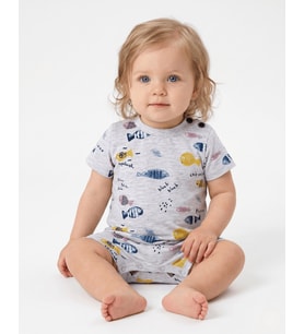 Caramell Bebek Tulumu - TE4951 Aquarium - Gri