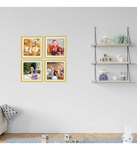 AION CASA 3'lü Sarı Yapışkanlı Sök Tak Kare Çerçeve Fotoğraf Baskısı Dahil