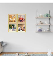 AION CASA 3'lü Sarı Yapışkanlı Sök Tak Kare Çerçeve Fotoğraf Baskısı Dahil