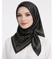 İpekal Mono Organik Pamuk Eşarp -  06247 (Siyah)