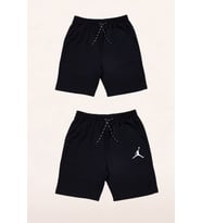2'li Spor Penye Short (Siyah)