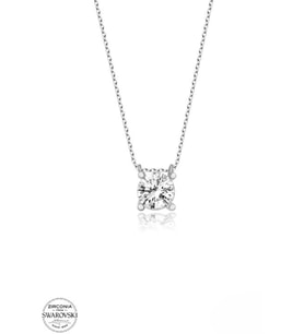 SWAROVSKİ TAŞLI  ZİRCONİA PIRLANTA MONTÜR BAGET 925 AYAR GÜMÜŞ KOLYE