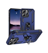 Apple iPhone 16 Pro Kılıf Yüzüklü Zırh Tank Vega (Mavi)