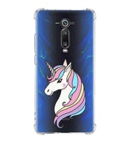 Xiaomi Mi 9T Pro Köşe Korumalı Antişok Kapak Unicorn Tasarımlı Şeffaf Silikon Kılıf
