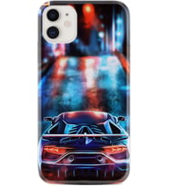 Apple iPhone 11 12 13 Mini Kılıf Desemli Silikon Neon Cars 1724