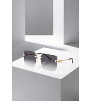 Polo Air UV400 Korumalı Kare Degrade Kadın Güneş Gözlüğü Siyah Gold Renk PLG-2125C1