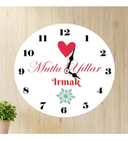 İsimli Yılbaşı Duvar Saati