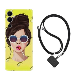 Tecno Pova Neo 2 Kılıf Resimli Boyun Askılı İpli Desenli Silikon Lollipop Woman 1416