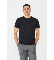 Siyah Basic Bisiklet Yaka Erkek T-Shirt