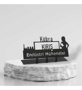 Endüstri Mühendisi Metal İsimlik - Kişiye Özel İsimlik - İsme Özel Metal İsimlik - Mühendis İsimlik
