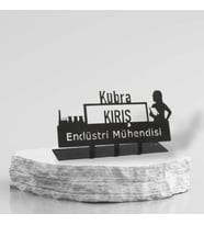 Endüstri Mühendisi Metal İsimlik - Kişiye Özel İsimlik - İsme Özel Metal İsimlik - Mühendis İsimlik