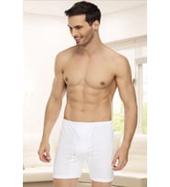 Tutku Elit Erkek Penye Arjantin Paçalı Boxer 1051 - 3 Adet (Beyaz)