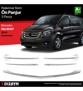 Mercedes Vito W447 Krom Ön Panjur Geniş Model 5 Prç. 2014-2020